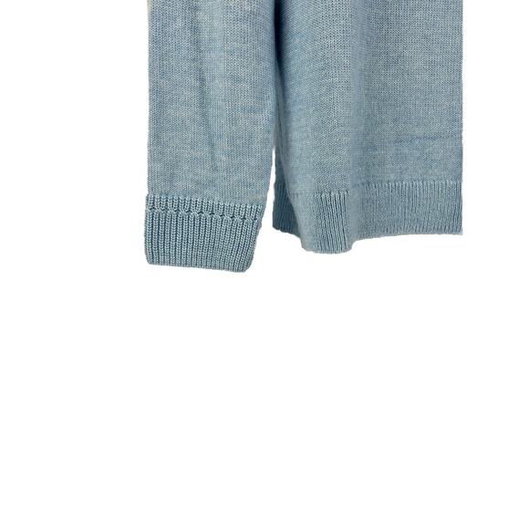 Talbots SWEATER Women's Sz M BRETON BUTTON COLLAR PULLOVER Cotton Acrylic Knit - Picture 3 of 9